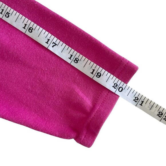 Christian Dior Vintage 80s Crop Top S Pink 3/4 Sleeve Front Tie Blouse Designer - Picture 12 of 13